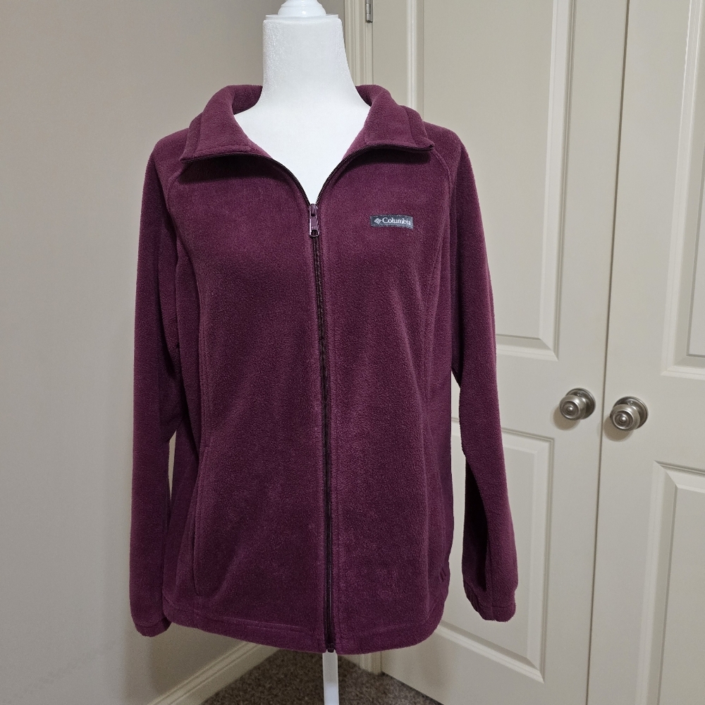 Columbia Women's Benton Springs Full Zip Size 1X (XL) in color Marionberry